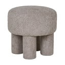 Světle šedý taburet z textilie bouclé Perth – House Nordic