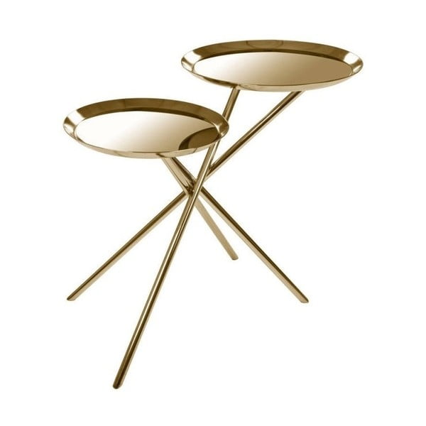 Ručně vyráběný odkládací stolek ve zlaté barvě Vivorum Enja