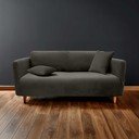 Antracitový 3místný napínací potah na pohovku Sacha – douceur d'intérieur