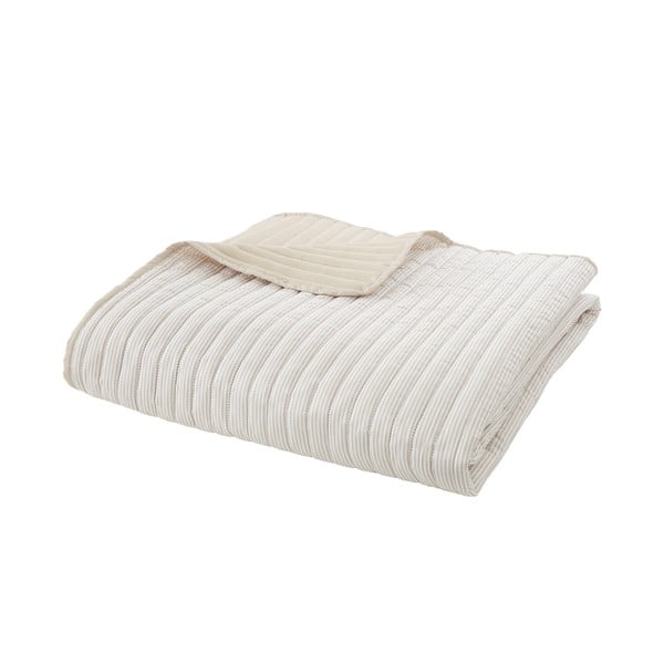 Béžový prošívaný přehoz 220x230 cm Stripe – Catherine Lansfield