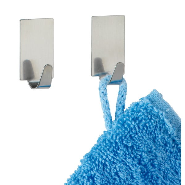 Sada 4 samodržících háčků z nerezové oceli Wenko Square-image-1