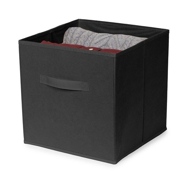 Černý látkový úložný box 31x31x31 cm – Compactor-image-2