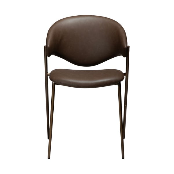 Tmavě hnědá jídelní židle z imitace kůže Zone – DAN-FORM Denmark-image-1