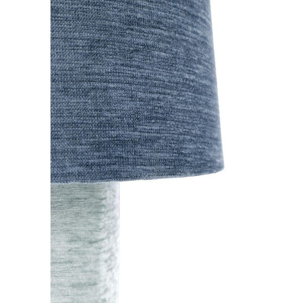 Modrá kovová stolní lampa s textilním stínidlem (výška 50 cm) Demra – Bizzotto-image-3
