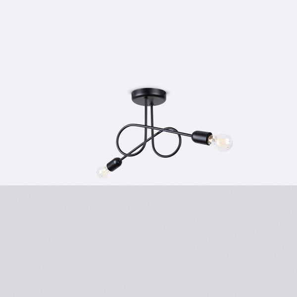 Černé stropní svítidlo 18x57 cm Opulent – Sollux-image-2