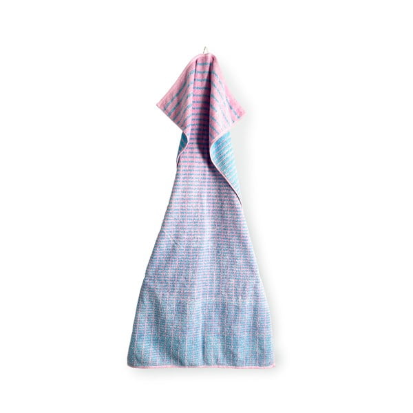 Modrý/růžový froté ručník s příměsí bambusu 50x100 cm Nuance – JUNA-image-4