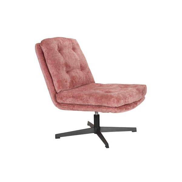 Růžové otočné křeslo Kai – White Label