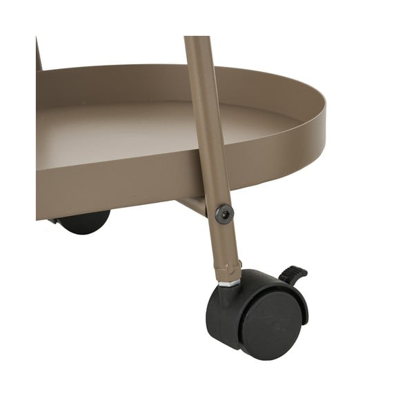 Kovový servírovací stolek na kolečkách 27,5x60 cm Empoli – House Nordic-image-3