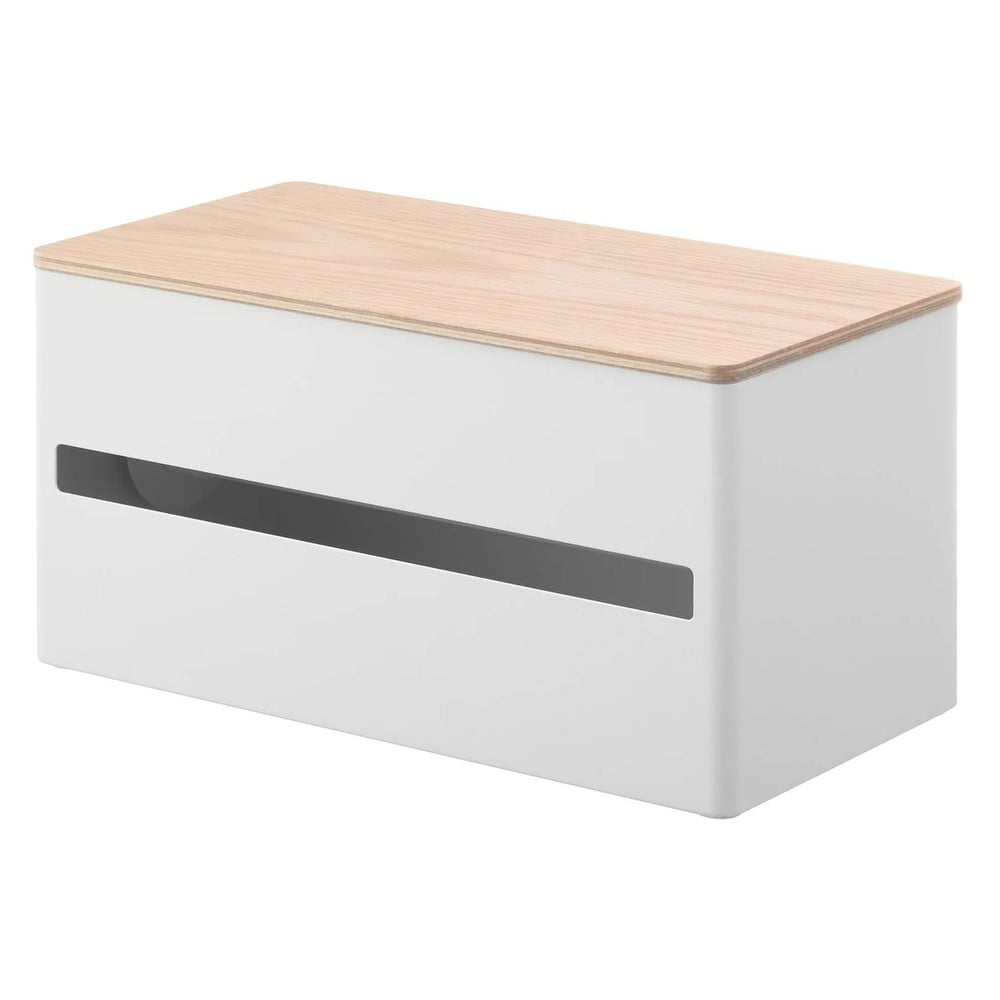 Bílý kovový stojan na papírové utěrky Rin – YAMAZAKI