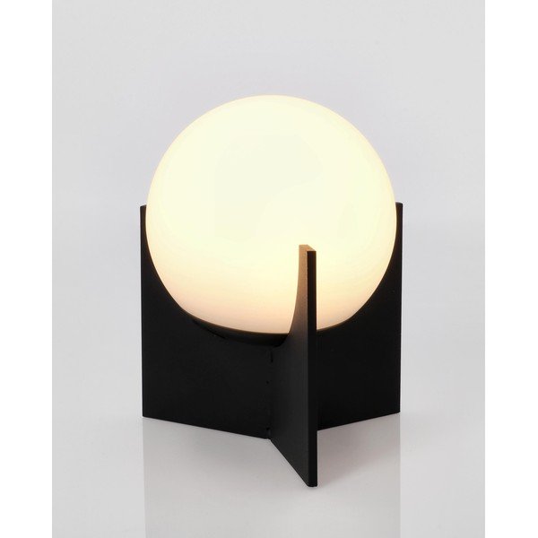 Černá kovová LED stmívatelná stolní lampa s plastovým stínidlem (výška 16 cm) Cardamom – Bizzotto-image-2