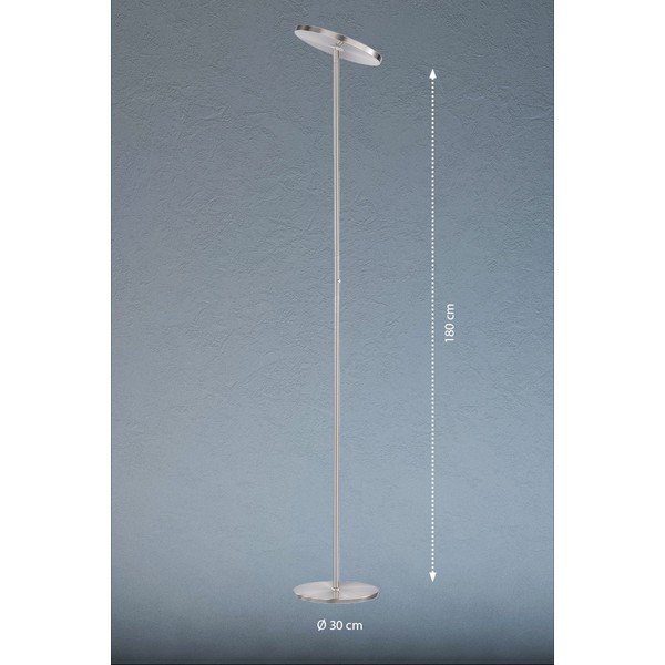 LED stojací lampa ve stříbrné barvě (výška 180 cm) Fabi – Fischer & Honsel-image-1