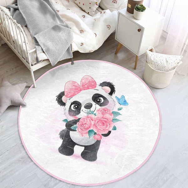 Bílý dětský koberec ø 100 cm Comfort – Mila Home-image-3