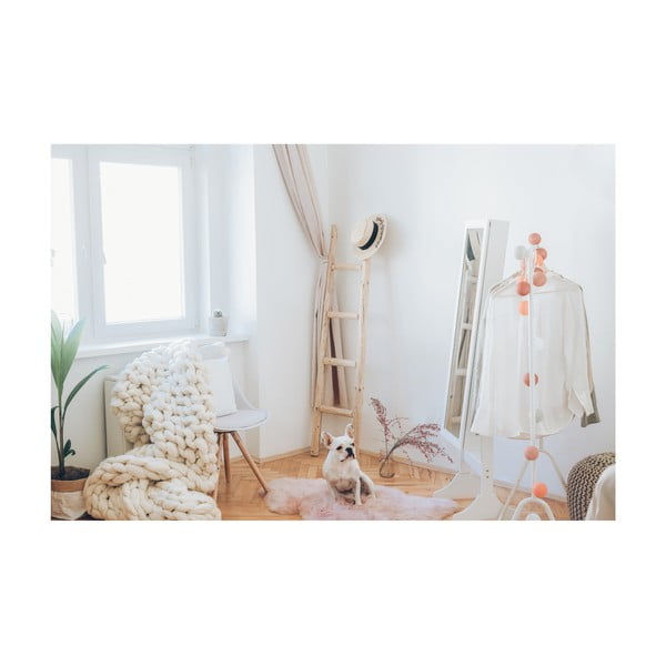 Bílá stojací šperkovnice se zrcadlem a LED podsvícením Bonami Essentials Bien-image-3