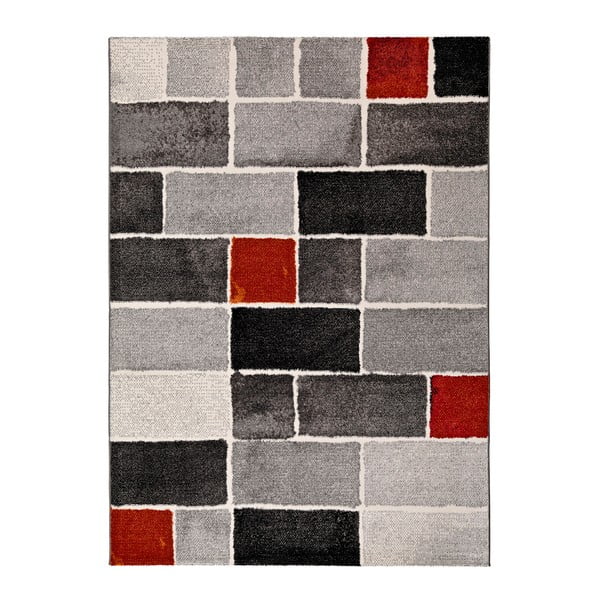 Šedo-červený koberec Universal Lucy Dice, 160 x 230 cm