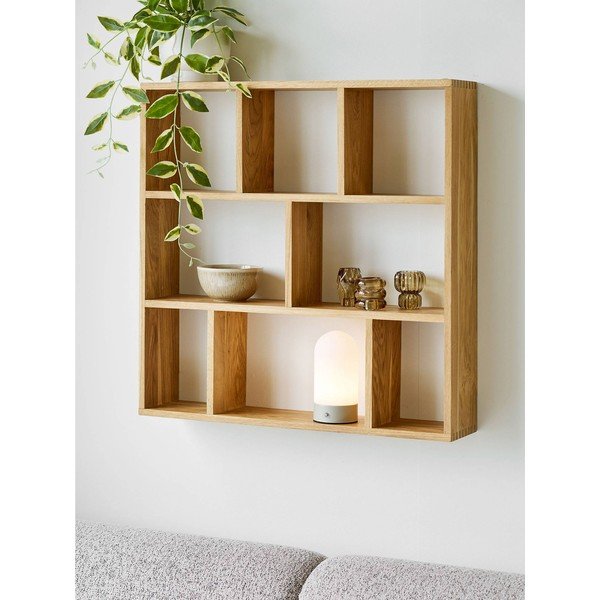 Bílá/taupe kovová stolní lampa s plastovým stínidlem (výška 18 cm) Ashford – House Nordic-image-1