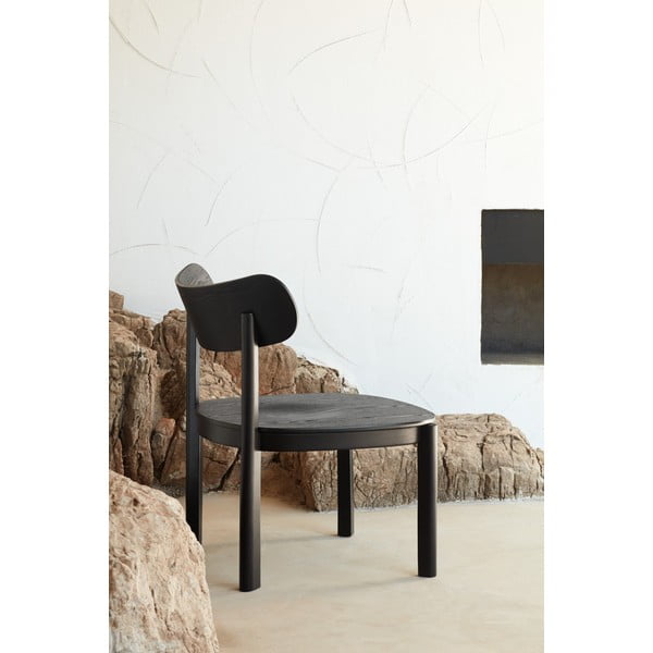 Černé křeslo v dekoru jasanu Nara - Teulat-image-1