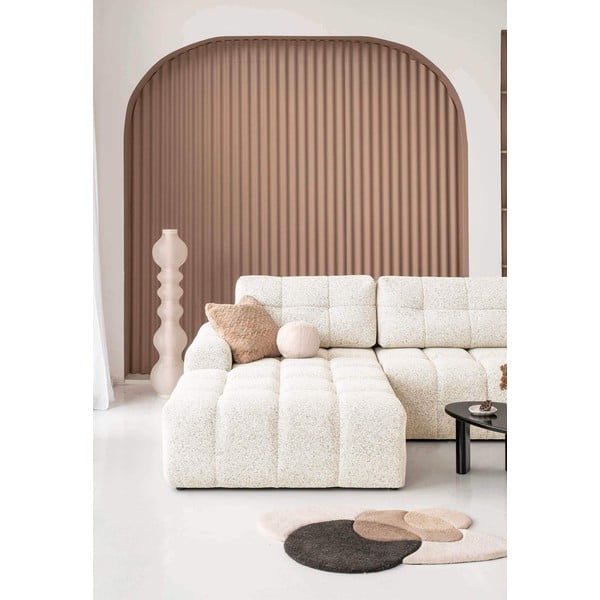 Krémová rozkládací modulární rohová pohovka s úložným prostorem (levý roh) Lulu – Miuform-image-4