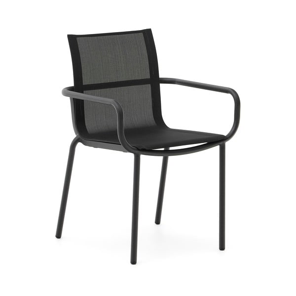 Černá kovová zahradní židle Galdana – Kave Home
