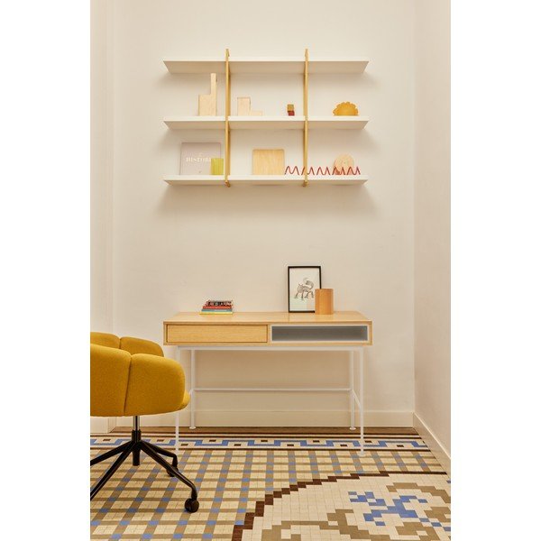 Pracovní stůl s deskou v dubovém dekoru 60x120 cm Yoko – Teulat-image-1