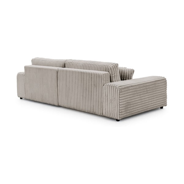 Světle šedá manšestrová rozkládací/s úložným prostorem rohová pohovka (pravý roh) Sarina – Ropez-image-3