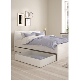 Bílé šuplíky pod postel v sadě 2 ks 90x190/140x190 cm Naia – Tvilum