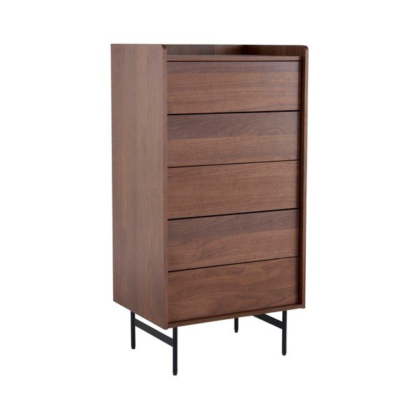 Komoda v dekoru ořechu v tmavě přírodní barvě 60x118,5x45 cm Örgryte – Jotex