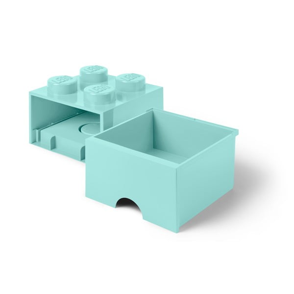 Světle modrý úložný box čtverec LEGO®-image-3