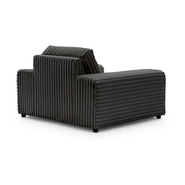 Tmavě šedé manšestrové křeslo Justin – Ropez-image-3