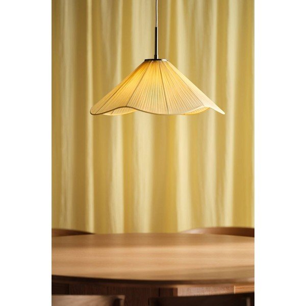 Žluté látkové závěsné svítidlo ø 50 cm Lunaria – Jotex-image-1