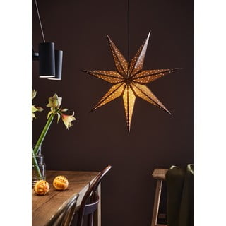 Hnědá vánoční závěsná světelná dekorace Markslöjd Glitter, délka 75 cm