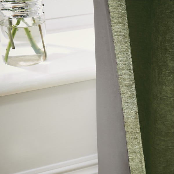 Khaki termo závěsy v sadě 2 ks z žinylky 117x183 cm Selene Luxury Chenille – Hyperion-image-2