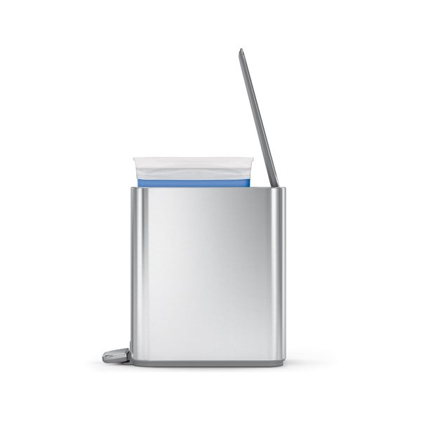 Nášlapný ocelový odpadkový koš v matně stříbrné barvě 5 l – simplehuman-image-3