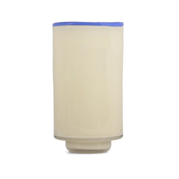 Krémová skleněná váza (výška 21,5 cm) Milo – ONA