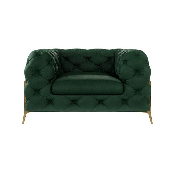 Tmavě zelené sametové křeslo Chelsea Bis – Ropez-image-2