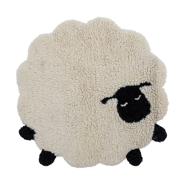 Bílý vlněný dětský koberec ø 84 cm Dolly – Bloomingville Mini