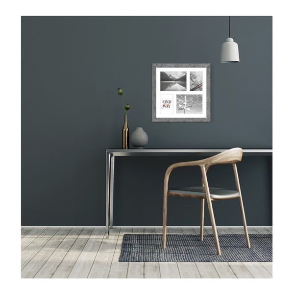 Šedý rámeček na 4 fotografie Styler Yellowstone, 39 x 39 cm-image-1