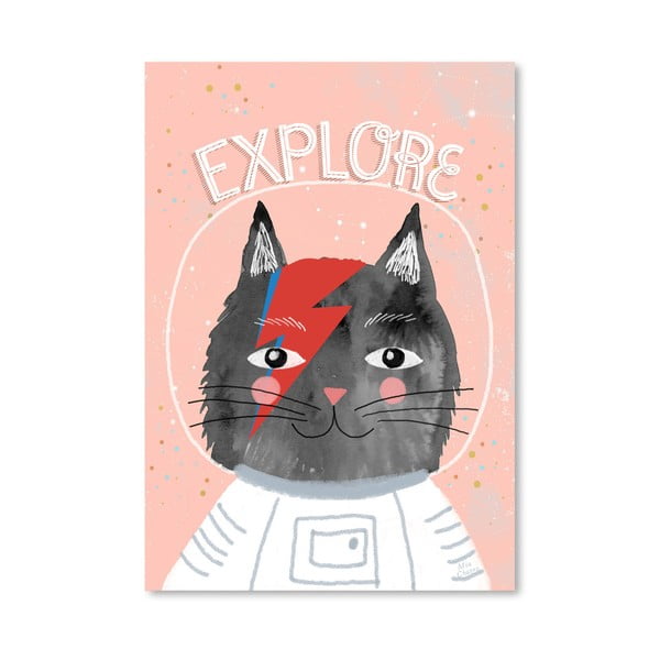 Plakát od Mia Charro - Cat Astronaut