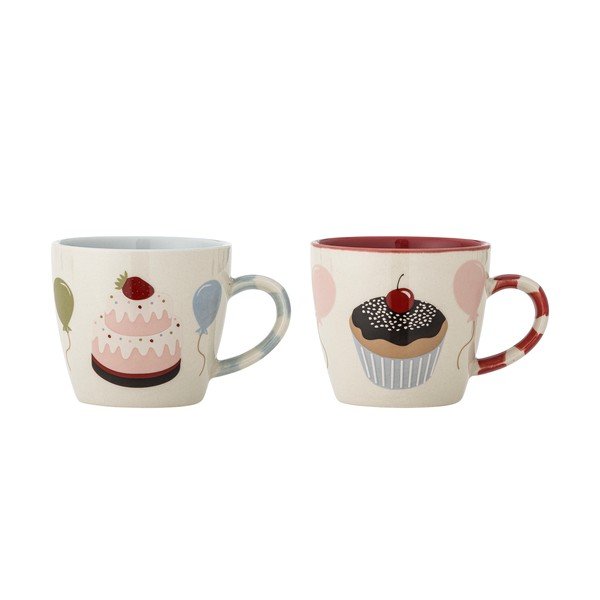 Krémové dětské hrnky v sadě 2 ks z kameniny 200 ml Darby – Bloomingville Mini