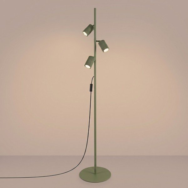 Zelená hliníková stojací lampa s ohybatelnou konstrukcí (výška 155 cm) Gleam – Sollux-image-4