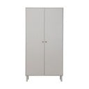 Světle šedá šatní skříň z borovicového dřeva 100x195 cm Madu – WOOOD