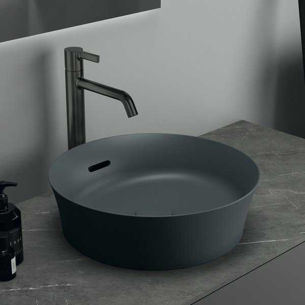 Šedé keramické kulaté umyvadlo ø 40 cm Ipalyss – Ideal Standard-image-1