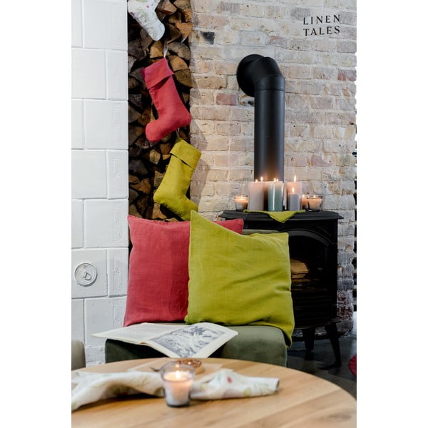 Látková vánoční punčocha Red Pear – Linen Tales-image-4