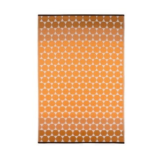 Oranžový venkovní koberec Green Decore Hexagon, 120 x 180 cm