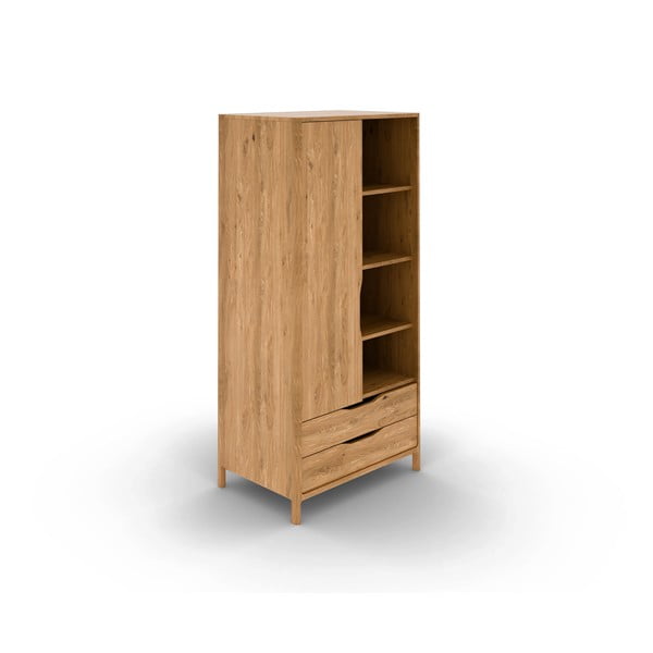 Šatní skříň z dubového dřeva v přírodní barvě 90x188 cm Twig – The Beds-image-2