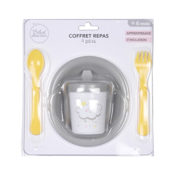 Plastová dětská jídelní sada 4 ks Cloud – Bébé Douceur-image-1