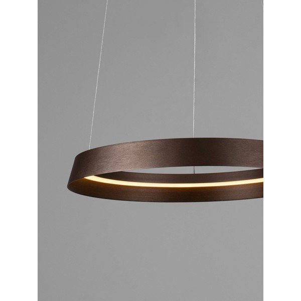 Hnědé hliníkové LED stmívatelné závěsné svítidlo se stínidlem z akrylového skla ø 45 cm Ormi – Nova Luce-image-3