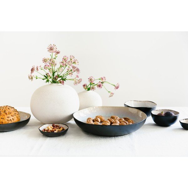 Černá/béžová mísa z kameniny ø 32 cm Lunar – Salt&Pepper-image-4