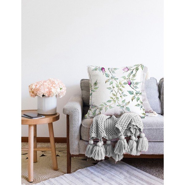 Béžový povlak na polštář s příměsí bavlny Minimalist Cushion Covers Roses, 55 x 55 cm-image-2