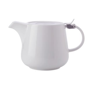 Bílá porcelánová čajová konvice se sítkem Maxwell & Williams Basic, 1,2 l