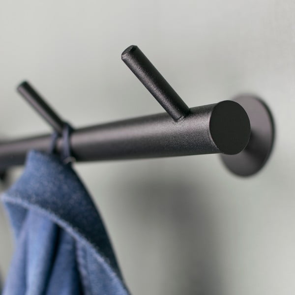 Černý kovový nástěnný věšák 55 cm Odin – Spinder Design-image-2